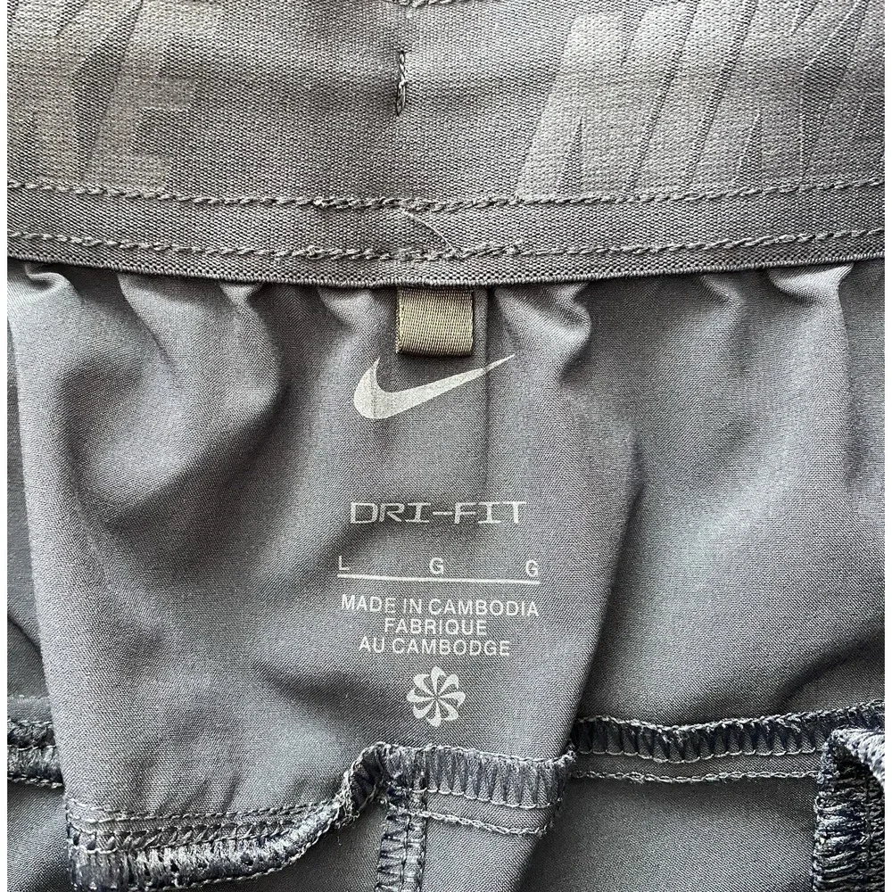 Nike Dri-Fit Men's L Navy Blue Elastic Drawstring Waist Unlined Athletic Shorts
